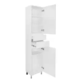 Шкаф-пенал Azario Эстима 40 CS00094559 правый напольный, Белый глянцевый