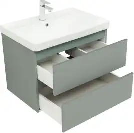 Тумба под раковину Aquanet Вега 2.0 70 мисти грин, подвесная, 337960