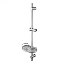 Стойка для душа Lemark LM3775GM с полочкой Графит