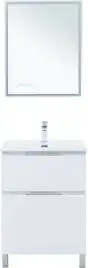 Тумба под раковину Aquanet Алвита New 60 напольная, белый матовый, 344132