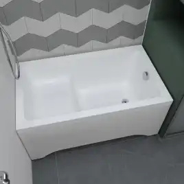 Акриловая ванна Radomir Джоанна 120х70 (2-01-0-0-1-253Р), на каркасе, белая