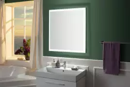Зеркало Aquanet Nova Lite 75х80 242271 с подстветкой, сенсорный выключатель, Белый