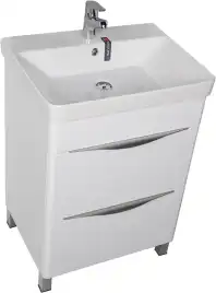 Раковина Sanovit LUXURY 60 11060-KL прямоугольная, Белая глянцевая