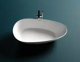 Ванна Salini PAOLA 170х80 101512SM из материала S-Stone, Белая матовая