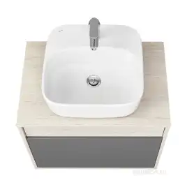 Тумба под раковину Aquaton Лофт Урбан 65 1A254001LQX60 подвесная цвет, серый графит / дуб орегон