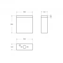 Бачок BelBagno LUCE BB2197T, белый