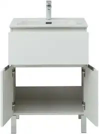 Тумба под раковину Aquanet Алвита New 60 1 ящик, 2 дверцы, белый матовый 277546