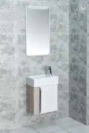 Зеркало Aquaton Вита 45х82 1A221902VT010 с подстветкой, кнопочный выключатель, Белый