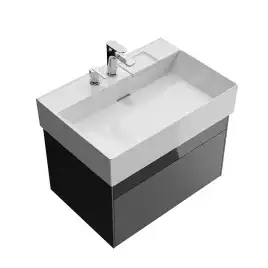 Тумба под раковину Kerama Marazzi LOGICA 70 см, LOG.70.2\ST подвесная, стальной серый
