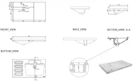 Раковина Aquanet Side 90 левая, белая, 347438