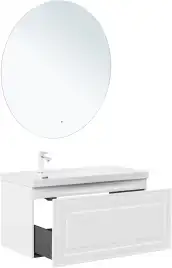 Тумба под раковину Aquanet Агата 100 белый сатин, 345483