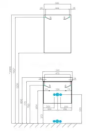Тумба под раковину Aquaton Асти 55 1A263101AXD70 подвесная цвет, белый глянец / ясень шимо