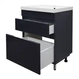 Тумба с раковиной Azario Эстима 60 CS00094593, напольная, Графит