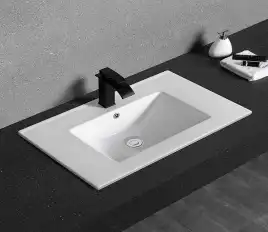 Умывальник CeramaLux YJ803-70 710х405х185 Полувстраиваемая цвет Белый