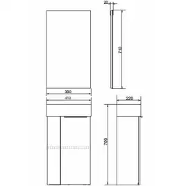 Тумба с умывальником Comforty Асти 40 Белый, 00-00012835