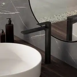 Смеситель для раковины Vincea Vogue (SS) VBF-2VS2MB однорычажный, черный матовый