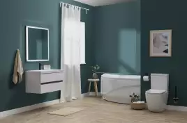 Зеркало Aquanet Nova Lite 75х80 242258 с подстветкой, сенсорный выключатель, Дерево темное