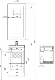 Тумба под раковину Aquanet Нота 40 белый 159137