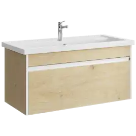 Тумба с раковиной подвесная Aqwella Urban 100 см, URB0110DD, цвет Дуб Давос