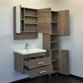 Тумба с умывальником Comforty Никосия 70П Дуб темный, 00-00008855