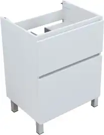 Тумба под раковину Aquanet Вега 60 напольная, белый глянец, 344121