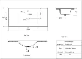 Раковина Aquanet Flow 100, белая, 347433