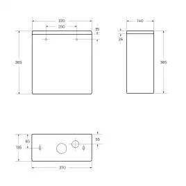Бачок для унитаза BelBagno LOUNGE BB045/051T, Белый