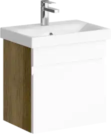 Тумба с раковиной подвесная Aqwella Smart 50 см, SRT0105DB, цвет Дуб балтийский