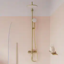 Душевая система IDDIS Aiger AIGMG3Fi06 для ванны с изливом цвет, Матовое золото