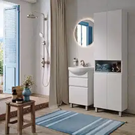 Тумба с раковиной напольная Aqwella Rodos 65 см, ROD01062N, цвет Белый