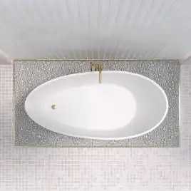 Ванна из литьевого мрамора  Aqua de Marco Calipso 165х82х53 1165WCAL_GEL, Белая