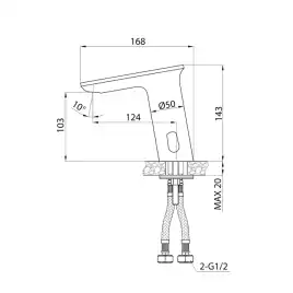 Смеситель для раковины IDDIS Pulse PULSBS2i86  цвет, Глянцевый хром