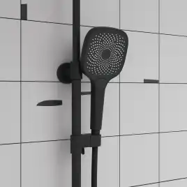 Душевая система для душа IDDIS SpaHome SPHBLTKi06 с термостатом цвет, Матовый черный