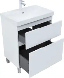 Тумба под раковину Aquanet Алвита New 70 напольная, белый матовый, 344133