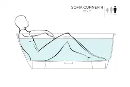 Ванна Salini SOFIA CORNER 170х85 102525M из материала S-Stone, Белая матовая