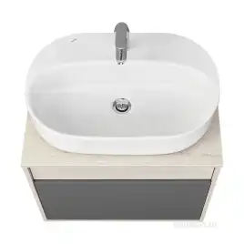 Тумба под раковину Aquaton Лофт Урбан 65 1A254001LQX60 подвесная цвет, серый графит / дуб орегон