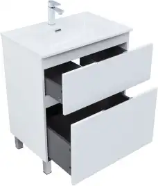 Тумба под раковину Aquanet Алвита New 70 напольная, белый матовый, 344133