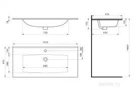 Раковина Santek Элина 100 отверстие под смеситель 1WH501627