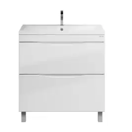 Тумба под раковину Grossman Виста 80 напольная, белая глянцевая (108066)