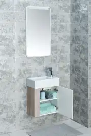 Зеркало Aquaton Вита 45х82 1A221902VT010 с подстветкой, кнопочный выключатель, Белый