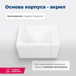 Акриловая ванна Aquanet Seed 100x70, 216658