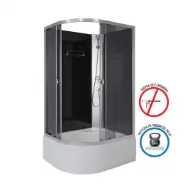 Душевая кабина Niagara Eco 110х80х195 E110/80/40R/TN/BK высокий поддон, без гидромассажа