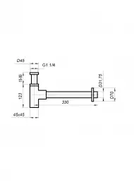 Сифон для раковины BelBagno BB-SMQ2-01 Хром