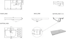 Раковина Aquanet Side 90 правая, белая, 347436