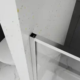 Душевая дверь Azario 100 AZ-Y43-100-MGR-CL, профиль графит матовый, стекло Прозрачное