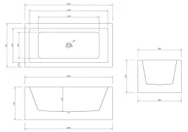Акриловая ванна Abber 160х80 AB9406-1.6, отдельностоящая, Белая глянцевая