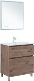 Тумба под раковину Aquanet Алвита New 70 напольная, дуб веллингтон табак, 344128