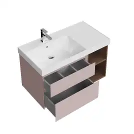 Тумба под раковину Kerama Marazzi CUBO 90 см, CUB.90.2Lh\MAL.N подвесная, Мальва