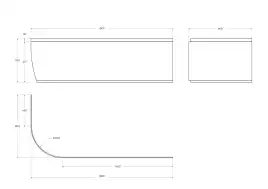 Фронтальная панель CEZARES METAURO CORNER-180-SCR-L-W37