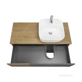 Тумба под раковину Aquaton Терра 105 1A246901TEKA0 подвесная правая, цвет дуб кантри / антрацит